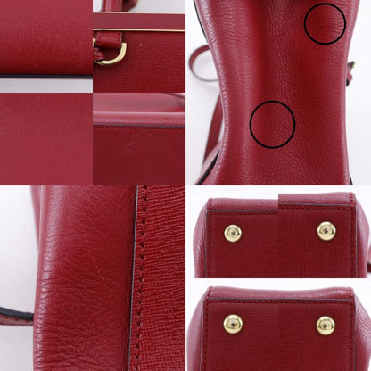 Fendi Petit Toujours 2way Shoulder 8bh253 Leather Red Women's Handbag