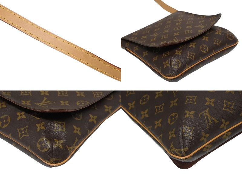 Louis Vuitton Monogram Musette Salsa Shoulder Bag Brown Vachetta Leather Gold — view 6