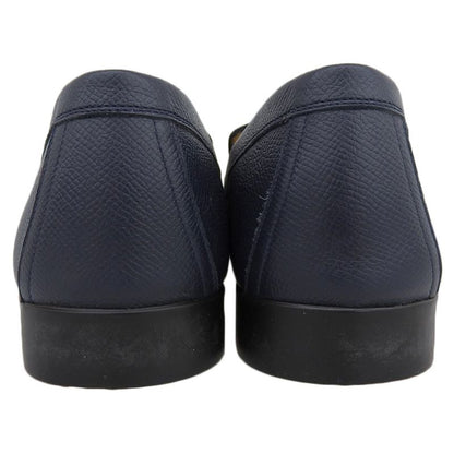 Hermes Api Leather Loafer Shoes Men's Navy 41 1 2 41 1 2
