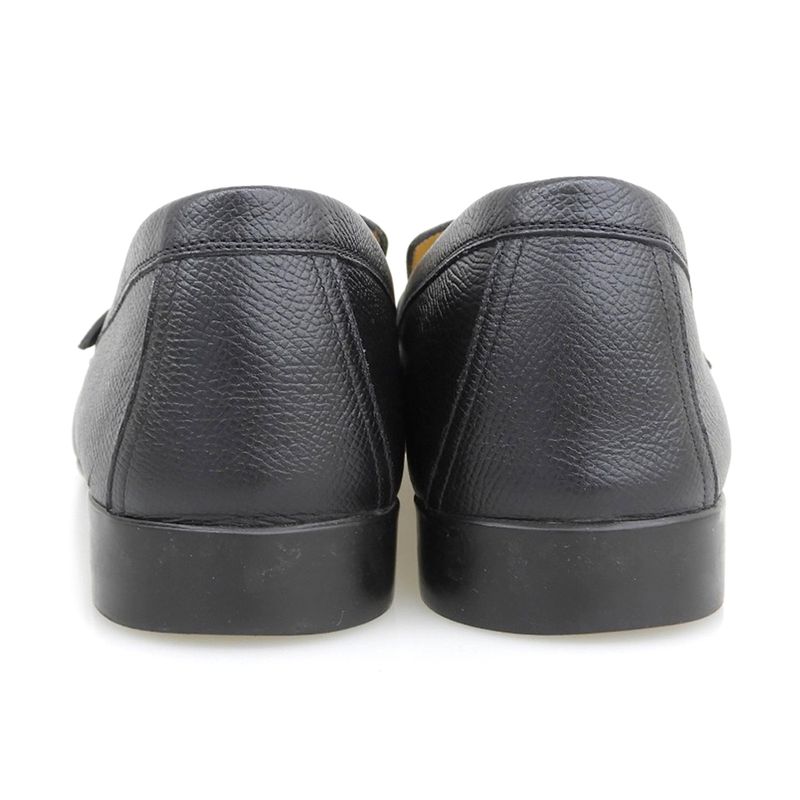 Hermes Api Leather Loafer Shoes Men's Black 41 1 2 41 1 2