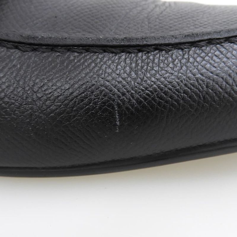 Hermes Api Leather Loafer Shoes Men's Black 41 1 2 41 1 2