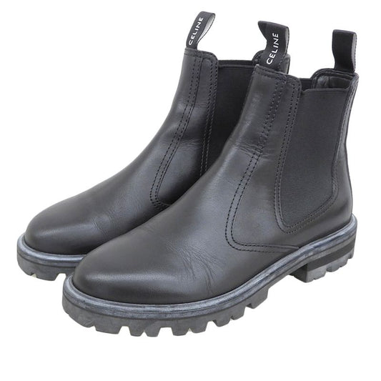 Celine Margaret Chelsea Boots Side Gore Boots Shoes Men's Black 40