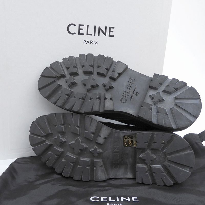 Celine Margaret Chelsea Boots Side Gore Boots Shoes Men's Black 40