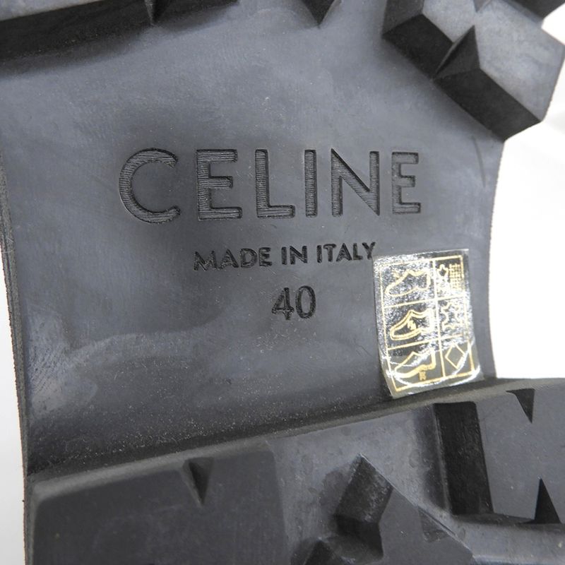 Celine Margaret Chelsea Boots Side Gore Boots Shoes Men's Black 40