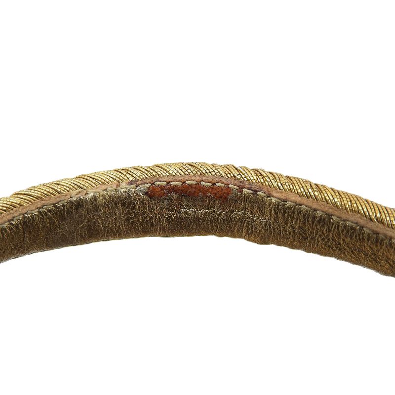 Chanel Metal Coco Mark Braided Wedge Sole Sandals Espadrilles Women's Gold 36c