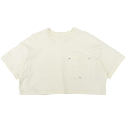 Bottega Veneta V-Stitched Pockets Short Sleeves Cropped Cut and Sewn Top