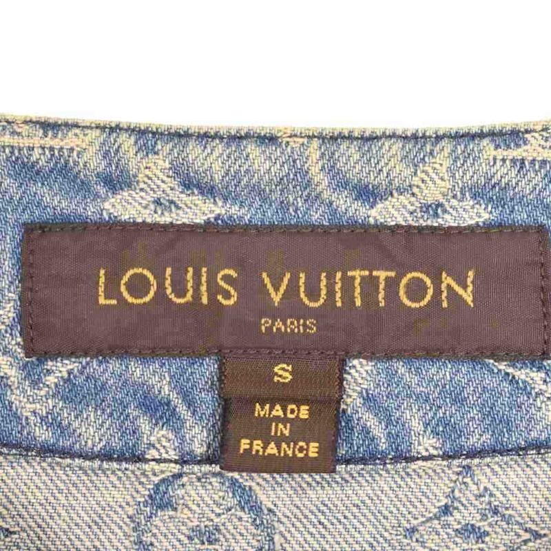Louis Vuitton Supreme Jacquard Denim Baseball Jersey Shirts Jacquard Denim