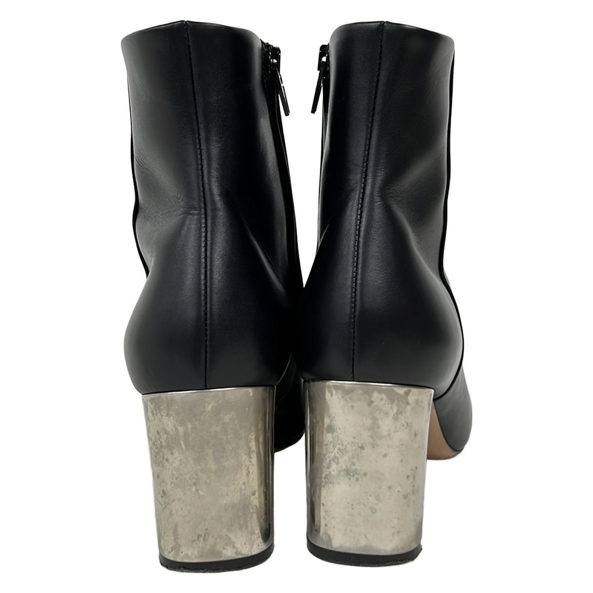 Celine Short Boots 37 Women's - Black Outsole Reupholstered Leather