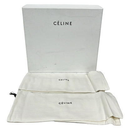 Celine Short Boots 37 Women's - Black Outsole Reupholstered Leather