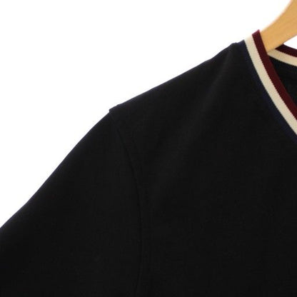 Prada Sport T-Shirt Short Sleeve V-Neck Stretch S Black BB