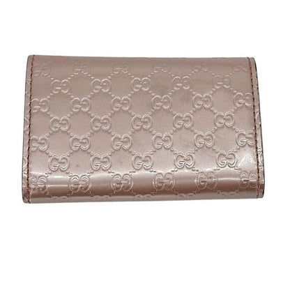 Gucci 6 key Case Guccissima Heart Double G Pink