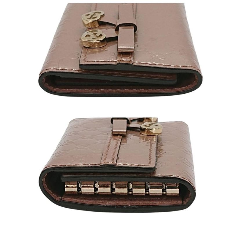 Gucci 6 key Case Guccissima Heart Double G Pink