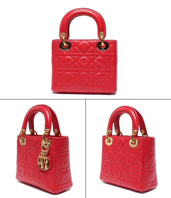 Christian Dior 2way Handbag Shoulder Bag Shoulder Canage Lady Dior Mini Women