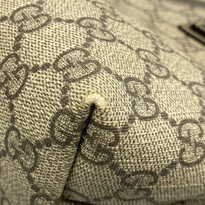 Gucci Handbag GG Plus/gg Supreme 211138 Beige X Dark Brown Leather