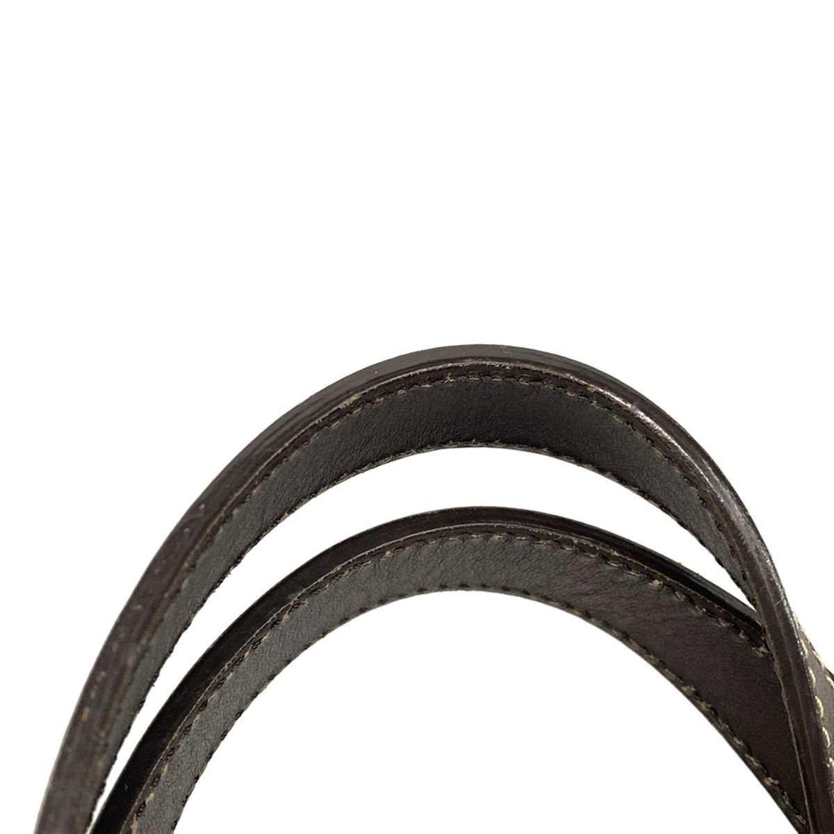 Gucci Handbag GG Plus/gg Supreme 211138 Beige X Dark Brown Leather