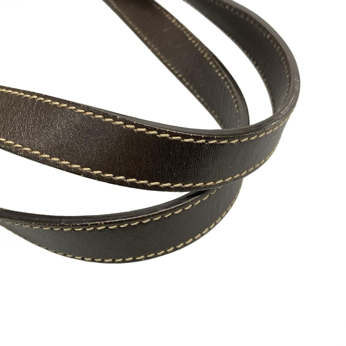 Gucci Handbag GG Plus/gg Supreme 211138 Beige X Dark Brown Leather