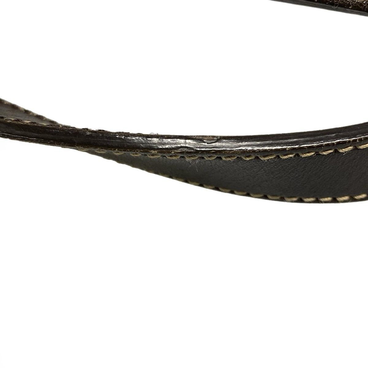 Gucci Handbag GG Plus/gg Supreme 211138 Beige X Dark Brown Leather