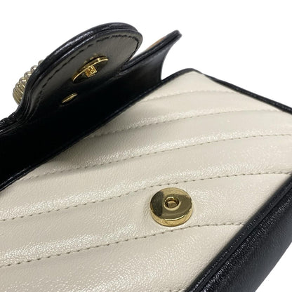 Gucci Shoulder Bag Excellent Condition Ggmarmont 574969 White X Light Brown X