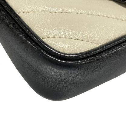 Gucci Shoulder Bag Excellent Condition Ggmarmont 574969 White X Light Brown X