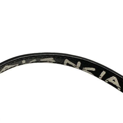 Balenciaga Waist Pouch Hour Glass 610460 Black X White Mini Bag/graffiti Leather