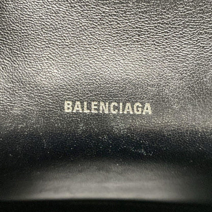 Balenciaga Waist Pouch Hour Glass 610460 Black X White Mini Bag/graffiti Leather