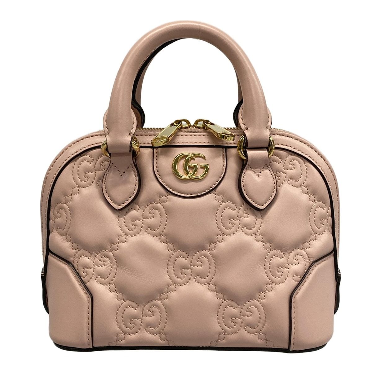 Gucci Handbag Ggmatelasse 727793 Light Pink Leather