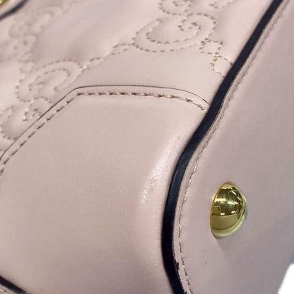Gucci Handbag Ggmatelasse 727793 Light Pink Leather