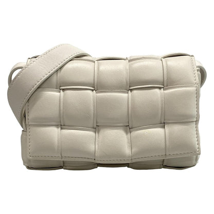 Bottega Veneta Shoulder Bag Padded Cassette White Leather