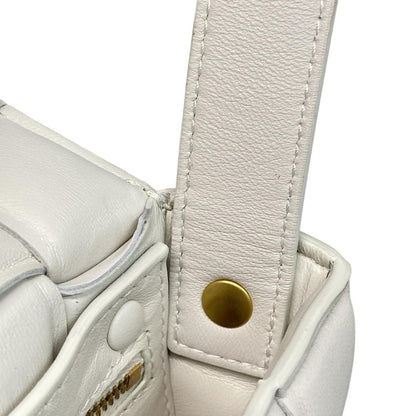 Bottega Veneta Shoulder Bag Padded Cassette White Leather