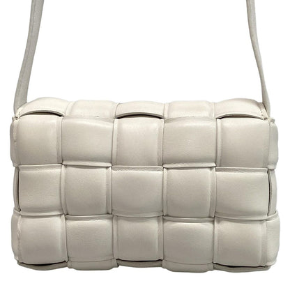 Bottega Veneta Shoulder Bag Padded Cassette White Leather