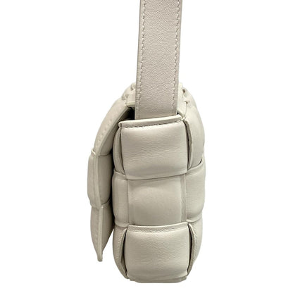 Bottega Veneta Shoulder Bag Padded Cassette White Leather