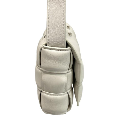 Bottega Veneta Shoulder Bag Padded Cassette White Leather