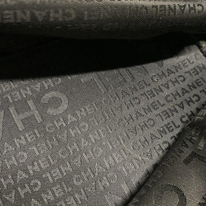 Chanel Shoulder Bag Chocolate Bar A26135 Black Silver Hardware