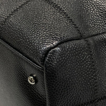 Chanel Shoulder Bag Chocolate Bar A26135 Black Silver Hardware