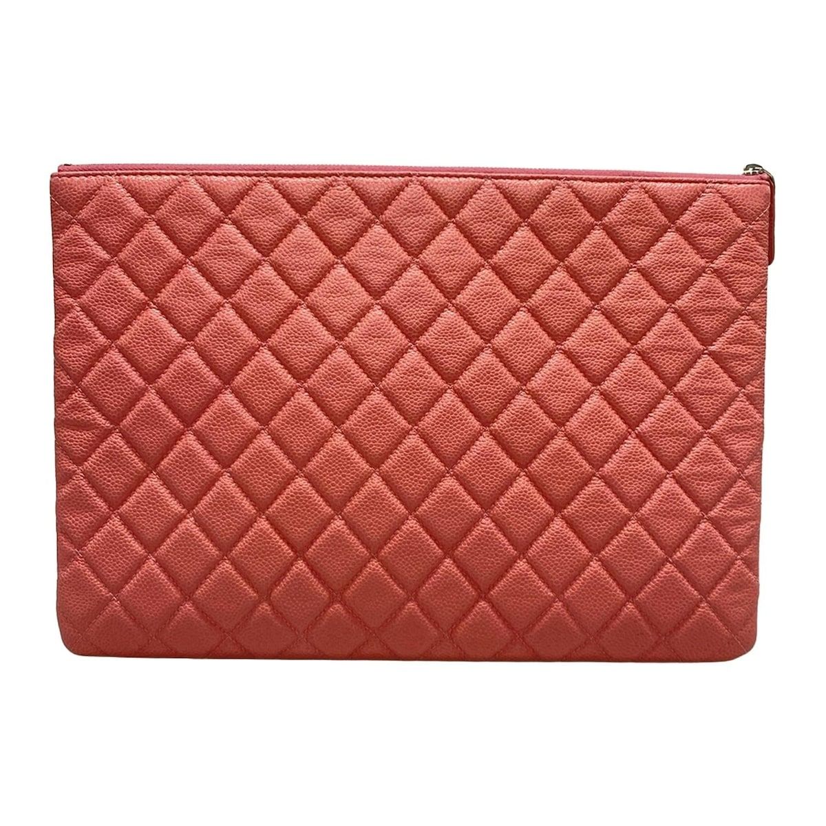 Chanel Clutch Bag - Pink Coco Mark/silver Hardware