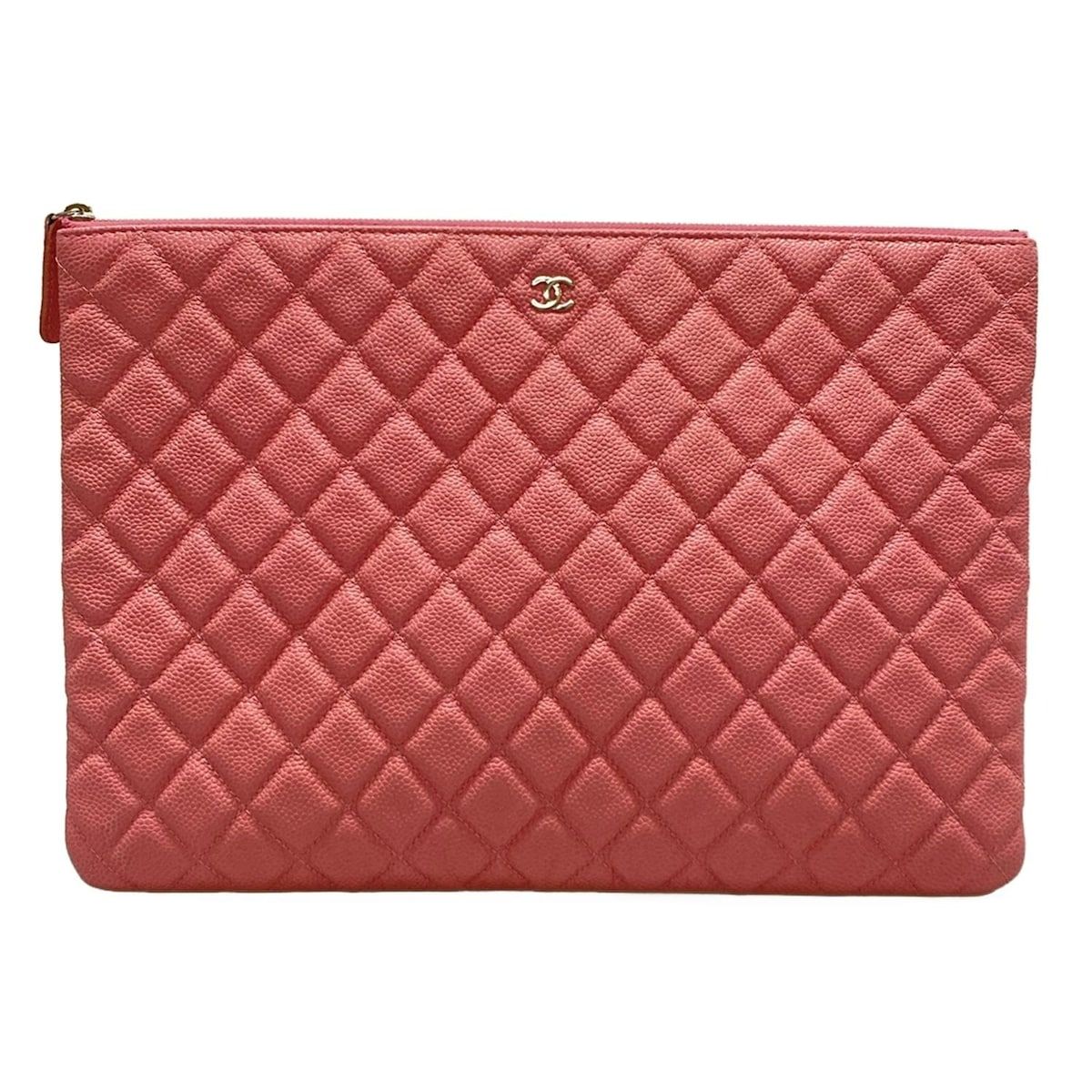 Chanel Clutch Bag - Pink Coco Mark/silver Hardware