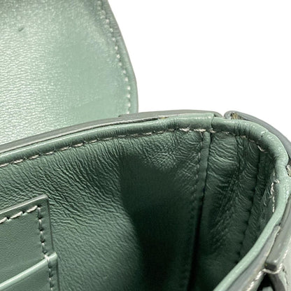 Celine Shoulder Bag Small Buzas 16 Blue Gray Leather