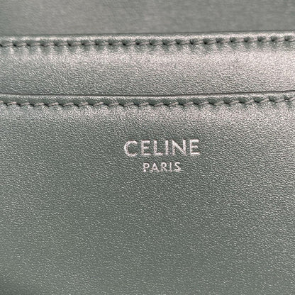 Celine Shoulder Bag Small Buzas 16 Blue Gray Leather