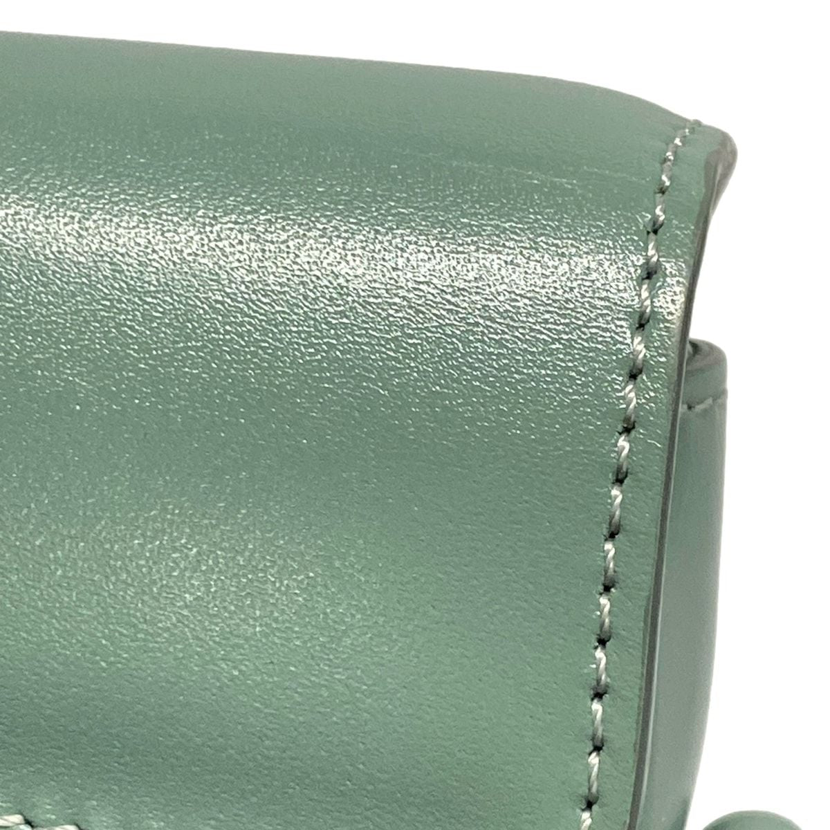 Celine Shoulder Bag Small Buzas 16 Blue Gray Leather