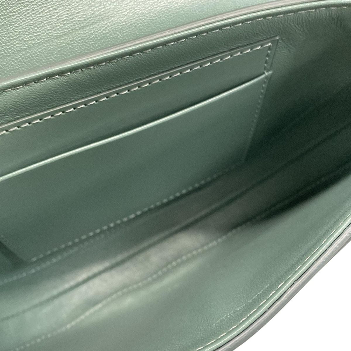 Celine Shoulder Bag Small Buzas 16 Blue Gray Leather