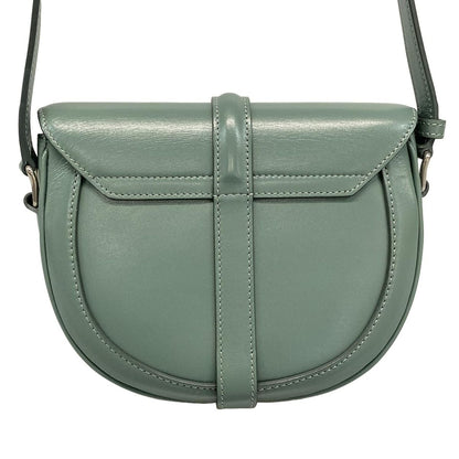 Celine Shoulder Bag Small Buzas 16 Blue Gray Leather