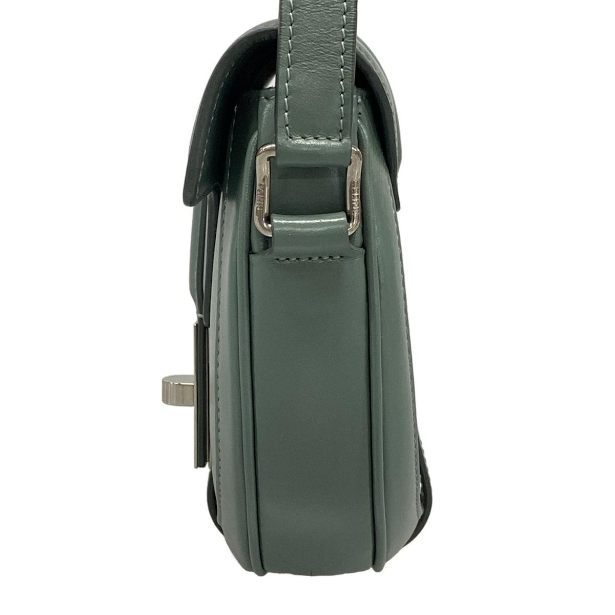 Celine Shoulder Bag Small Buzas 16 Blue Gray Leather