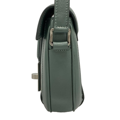 Celine Shoulder Bag Small Buzas 16 Blue Gray Leather