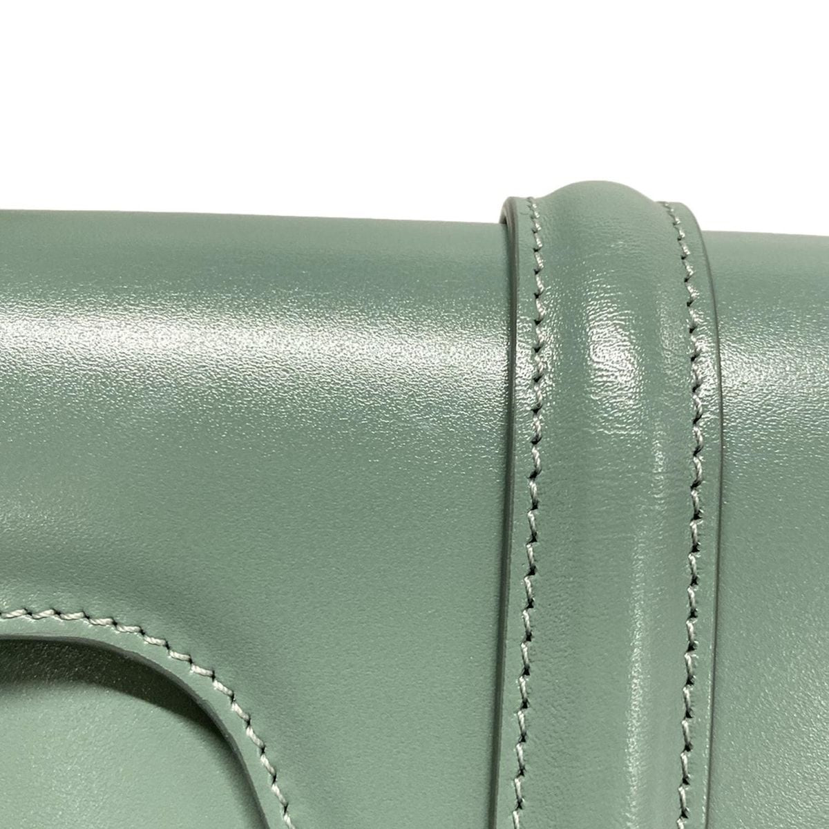 Celine Shoulder Bag Small Buzas 16 Blue Gray Leather