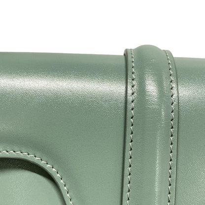 Celine Shoulder Bag Small Buzas 16 Blue Gray Leather