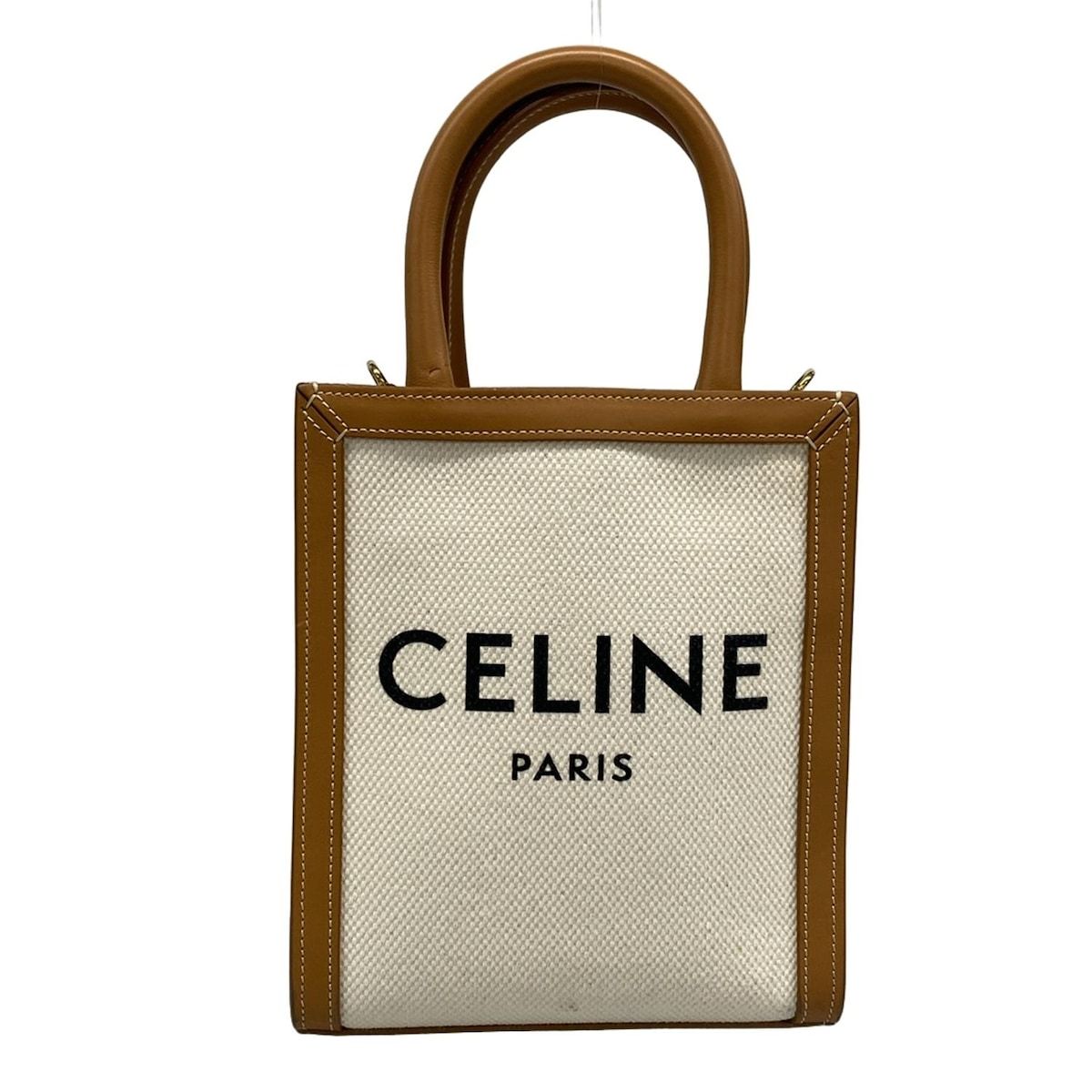 Celine Tote Bag Mini Vertical Hippo Celine Natural X Tan