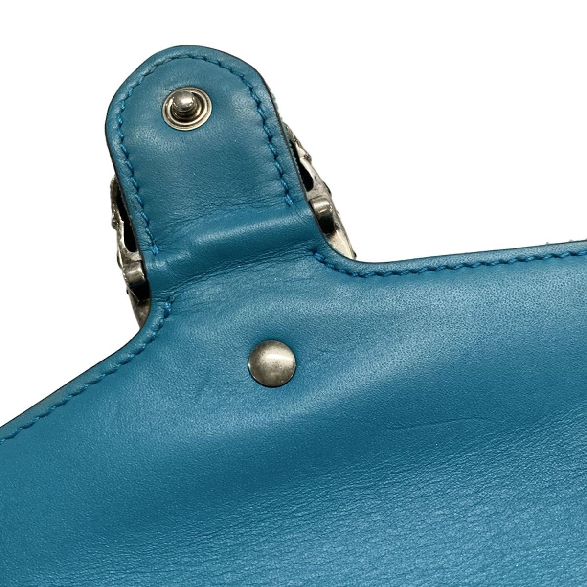 Gucci Shoulder Bag Dionysus/gg Plus/gg Spree 476432 Blue Green Chain