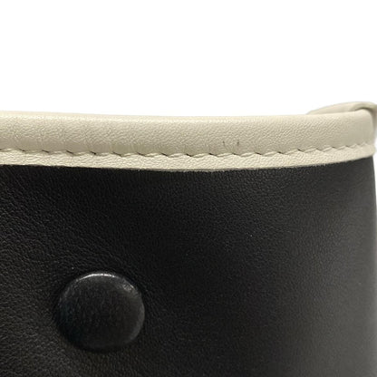 Balenciaga Tote Bag Navy Cabas S 339933 Black X Ivory Rope Handle Leather