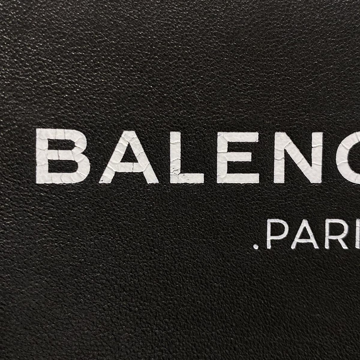 Balenciaga Tote Bag Navy Cabas S 339933 Black X Ivory Rope Handle Leather