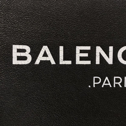 Balenciaga Tote Bag Navy Cabas S 339933 Black X Ivory Rope Handle Leather